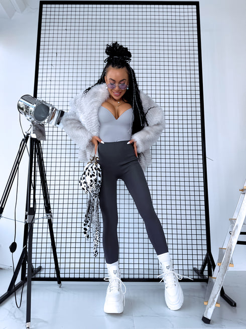 ТЕРМО леггинсы "PERFECT BODY LM819" - СЕРЫЕ ПРЕДЗАКАЗ